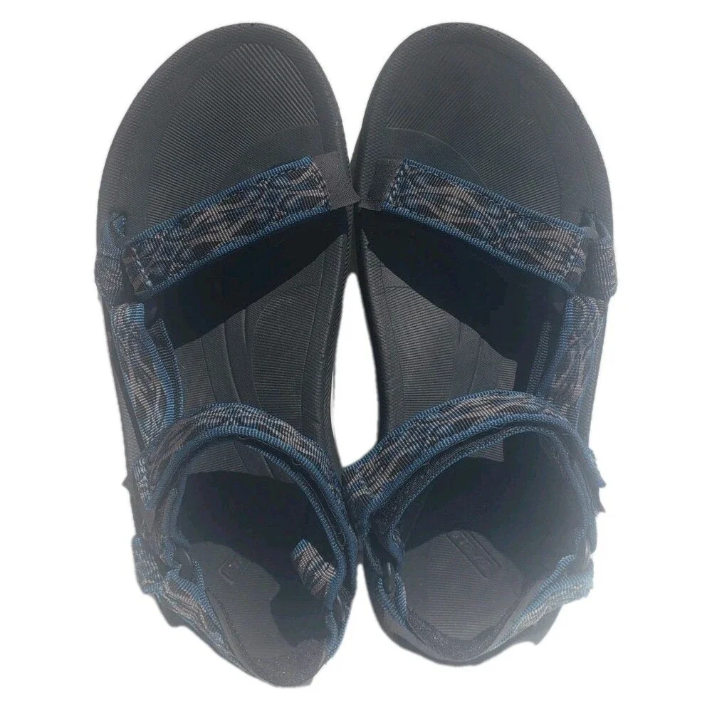 Mens Teva Sandal Sz 9 for Sport Water Wear Blue Black Gray Strap Pattern SN6584